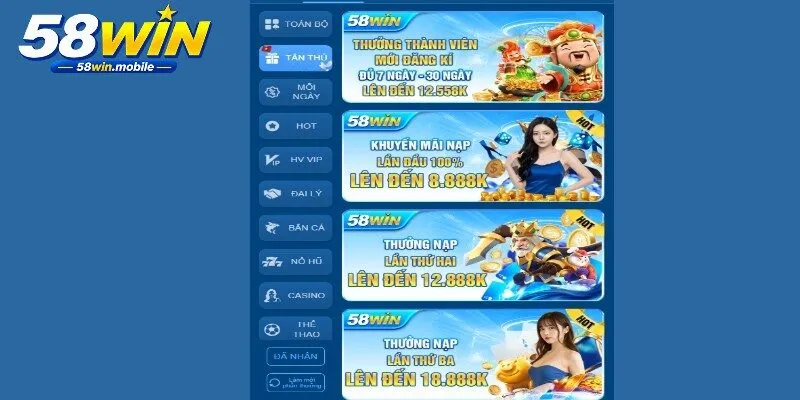 Thao tác nhận thưởng theo đúng thứ tự